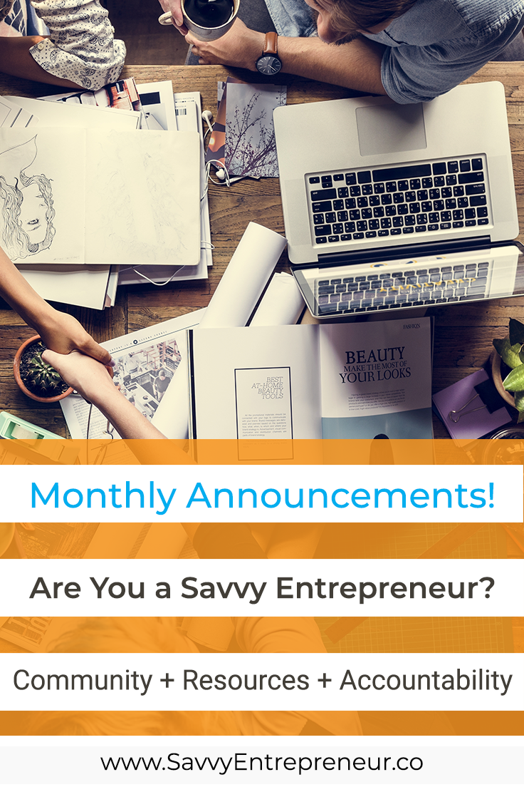 January 2019 Savvy Monthly Round- Up - Savvy Entrepreneur - Pinterest